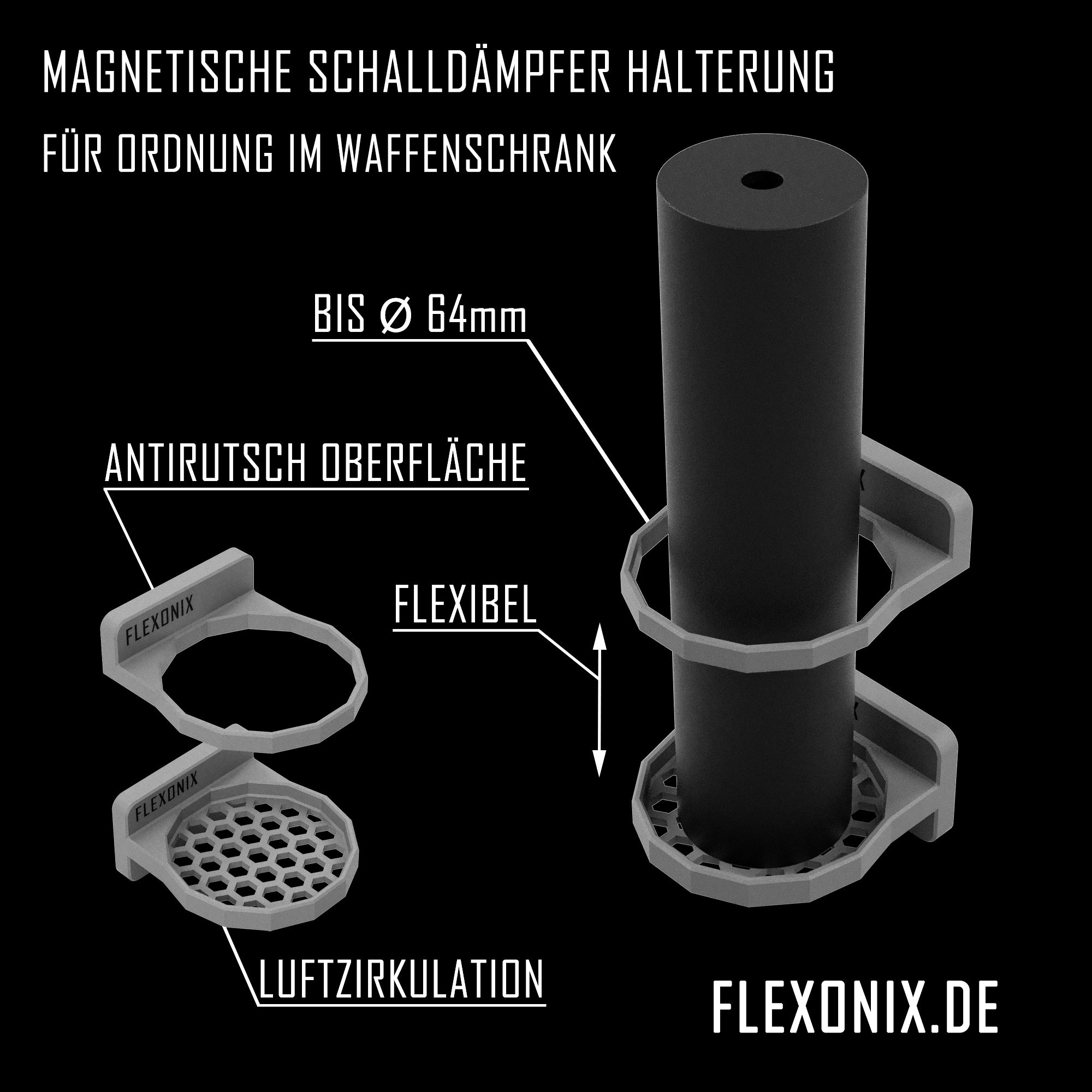 Schalldämpfer-Halter – Flexonix